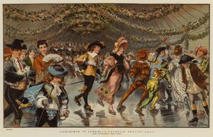 Noël au Canada, un bal de patinage pour enfants
